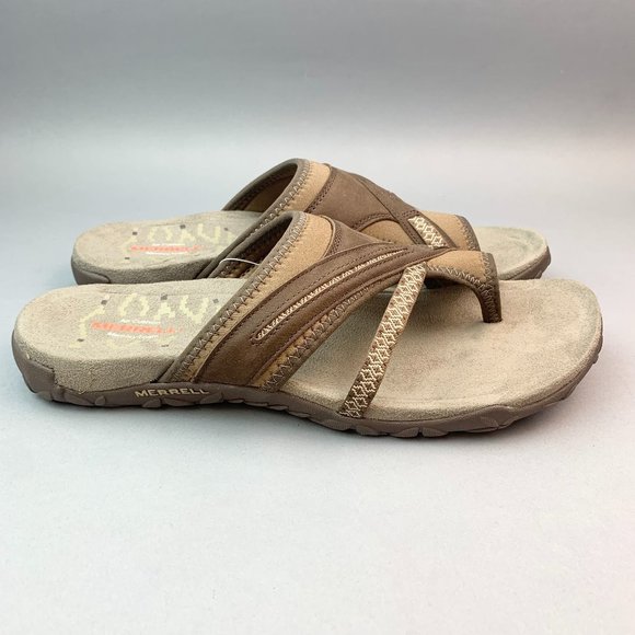 Merrell Shoes - Merrell Terran Post 2 Sandal Dark Earth Womens Size 11 Brown